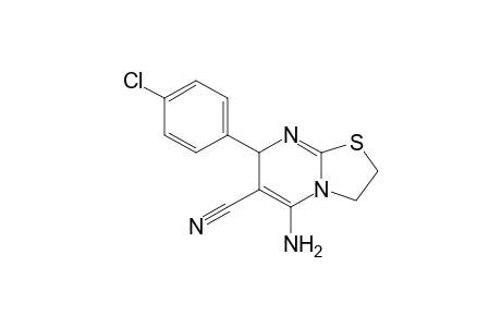 7-(p-Chlorophenyl)-5-aminothiazolidino[3,2-a]pyrimidine-6-carbonitrile