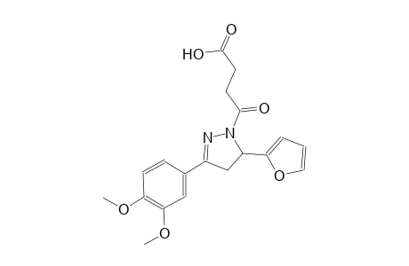 4-[3-(3,4-dimethoxyphenyl)-5-(2-furyl)-4,5-dihydro-1H-pyrazol-1-yl]-4-oxobutanoic acid