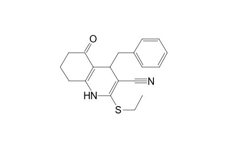4-Benzyl-2-(ethylsulfanyl)-5-oxo-1,4,5,6,7,8-hexahydro-3-quinolinecarbonitrile
