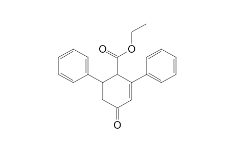 2,6-diphenyl-4-oxo-2-cyclohexene-1-carboxylic acid, ethyl ester
