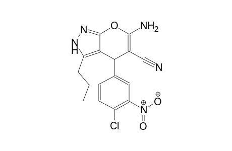 pyrano[2,3-c]pyrazole-5-carbonitrile, 6-amino-4-(4-chloro-3-nitrophenyl)-2,4-dihydro-3-propyl-