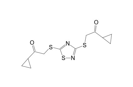 1-cyclopropyl-2-({3-[(2-cyclopropyl-2-oxoethyl)sulfanyl]-1,2,4-thiadiazol-5-yl}sulfanyl)ethanone