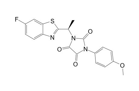 1-(4-METHOXYPHENYL)-3-[(1R)-1-(6-FLUORO-1,3-BENZOTHIAZOL-2-YL)-ETHYL]-IMIDAZOLIDINE-2,4,5-TRIONE