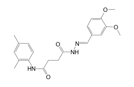 4-[2-(3,4-dimethoxybenzylidene)hydrazino]-N-(2,4-dimethylphenyl)-4-oxobutanamide