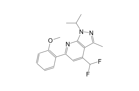1H-pyrazolo[3,4-b]pyridine, 4-(difluoromethyl)-6-(2-methoxyphenyl)-3-methyl-1-(1-methylethyl)-