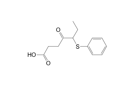 Heptanoic acid, 4-oxo-5-(phenylthio)-