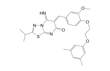 7H-[1,3,4]thiadiazolo[3,2-a]pyrimidin-7-one, 6-[[4-[2-(3,5-dimethylphenoxy)ethoxy]-3-methoxyphenyl]methylene]-5,6-dihydro-5-imino-2-(1-methylethyl)-, (6Z)-