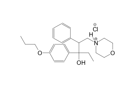 morpholinium, 4-[3-hydroxy-2-phenyl-3-(4-propoxyphenyl)pentyl]-,chloride