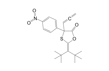 2-(Di-t-butylmethylene)-4-(p-nitrophenyl)-4-(1,2-propadienyl)-1,3-oxathiolan-5-one