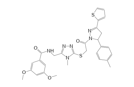 benzamide, N-[[5-[[2-[4,5-dihydro-5-(4-methylphenyl)-3-(2-thienyl)-1H-pyrazol-1-yl]-2-oxoethyl]thio]-4-methyl-4H-1,2,4-triazol-3-yl]methyl]-3,5-dimethoxy-