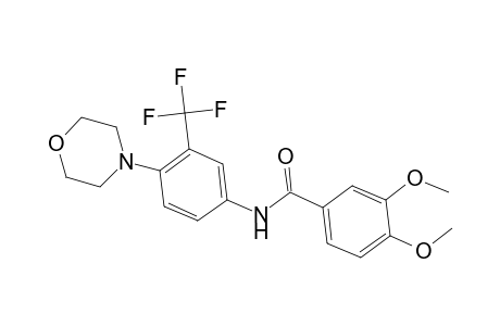 3,4-Dimethoxy-N-[4-(morpholin-4-yl)-3-(trifluoromethyl)phenyl]benzamide