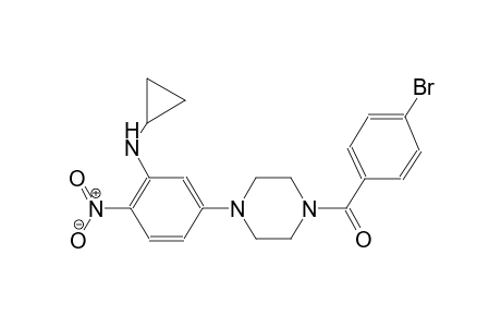 benzenamine, 5-[4-(4-bromobenzoyl)-1-piperazinyl]-N-cyclopropyl-2-nitro-