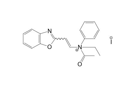 acetyl[2-(2-benzoxazolyl)vinyl]ethylphenyiammonium iodide