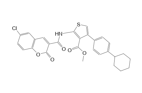 methyl 2-{[(6-chloro-2-oxo-2H-chromen-3-yl)carbonyl]amino}-4-(4-cyclohexylphenyl)-3-thiophenecarboxylate