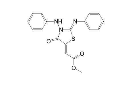 (Z)-Methyl-2-[(Z)-4-oxo-3-(phenylamino)-2-(phenyl-imino)thiazolidin-5-ylidene]acetate