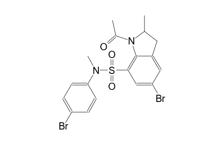 1H-indole-7-sulfonamide, 1-acetyl-5-bromo-N-(4-bromophenyl)-2,3-dihydro-N,2-dimethyl-