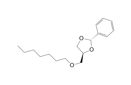 1,3-Dioxolane, 4-[(heptyloxy)methyl]-2-phenyl-, (2S-trans)-