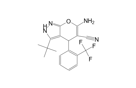 6-amino-3-tert-butyl-4-[2-(trifluoromethyl)phenyl]-2,4-dihydropyrano[2,3-c]pyrazole-5-carbonitrile