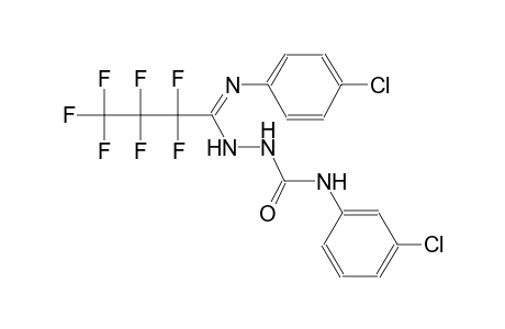 N-(3-chlorophenyl)-2-[(1Z)-N-(4-chlorophenyl)-2,2,3,3,4,4,4-heptafluorobutanimidoyl]hydrazinecarboxamide