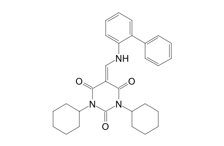 1,3-Dicyclohexyl-5-[(2-phenylanilino)methylene]barbituric acid