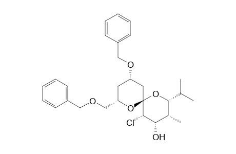 (2R,3R,4S,5S,6R,8S,10S)-10-benzyloxy-8-benzyloxymethyl-5-chloro-2-isopropyl-3-methyl-1,7-dioxaspiro[5.5]undecan-4-ol