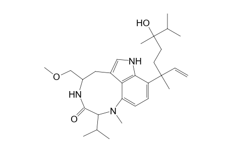 3H-Pyrrolo[4,3,2-gh]-1,4-benzodiazonin-3-one, 9-(1-ethenyl-4-hydroxy-1,4,5-trimethylhexyl)-1,2,4,5,6,8-hexahydro-5-(methoxymethyl)-1-methyl-2-(1-methylethyl)-