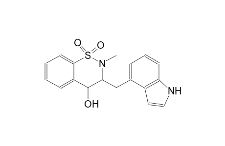 2H-1,2-benzothiazin-4-ol, 3,4-dihydro-3-(1H-indol-4-ylmethyl)-2-methyl-, 1,1-dioxide