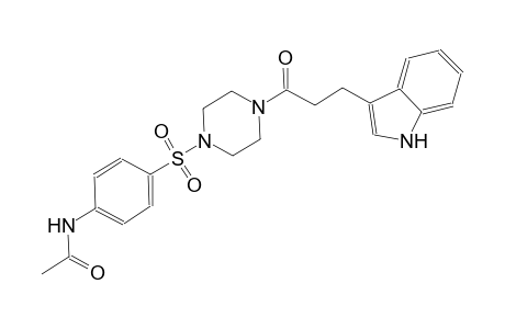 acetamide, N-[4-[[4-[3-(1H-indol-3-yl)-1-oxopropyl]-1-piperazinyl]sulfonyl]phenyl]-