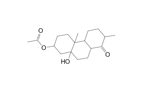 1(2H)-Phenanthrenone, 7-(acetyloxy)dodecahydro-8a-hydroxy-2,4b-dimethyl-, [2S-(2.alpha.,4a.alpha.,4b.beta.,7.beta.,8a.alpha.,10a.beta.)]-