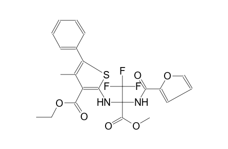 3-thiophenecarboxylic acid, 4-methyl-5-phenyl-2-[[2,2,2-trifluoro-1-[(2-furanylcarbonyl)amino]-1-(methoxycarbonyl)ethyl]amino]-, ethyl ester