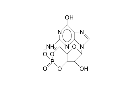 Guanosine 3',5'-cyclic phosphate anion