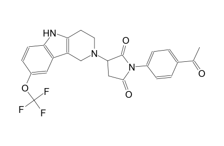 2,5-pyrrolidinedione, 1-(4-acetylphenyl)-3-[1,3,4,5-tetrahydro-8-(trifluoromethoxy)-2H-pyrido[4,3-b]indol-2-yl]-