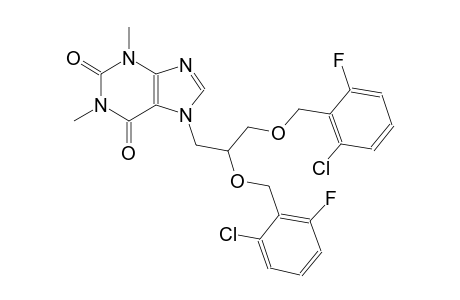 7-{2,3-bis[(2-chloro-6-fluorobenzyl)oxy]propyl}-1,3-dimethyl-3,7-dihydro-1H-purine-2,6-dione
