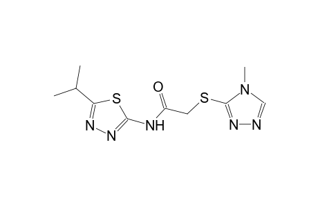 N-(5-Isopropyl-1,3,4-thiadiazol-2-yl)-2-[(4-methyl-4H-1,2,4-triazol-3-yl)sulfanyl]acetamide