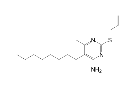 4-Pyrimidinamine, 6-methyl-5-octyl-2-(2-propenylthio)-