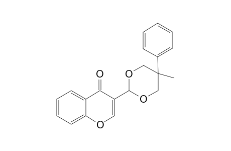 4H-1-Benzopyran-4-one, 3-(5-methyl-5-phenyl-1,3-dioxan-2-yl)-