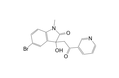 5-bromo-3-hydroxy-1-methyl-3-[2-oxo-2-(3-pyridinyl)ethyl]-1,3-dihydro-2H-indol-2-one