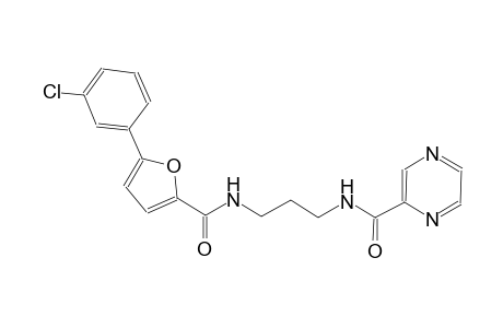 N-(3-{[5-(3-chlorophenyl)-2-furoyl]amino}propyl)-2-pyrazinecarboxamide