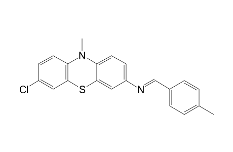 10H-Phenothiazin-3-amine, 7-chloro-10-methyl-N-[(4-methylphenyl)methylene]-
