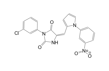 (5E)-3-(3-chlorophenyl)-5-{[1-(3-nitrophenyl)-1H-pyrrol-2-yl]methylene}-2,4-imidazolidinedione