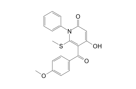 1-Phenyl-5-(4-methoxybenzoyl)-4-hydroxy-6-methylthio-2-pyridone