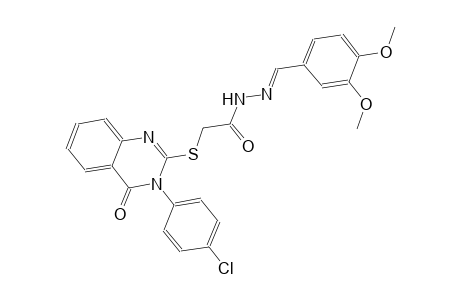 2-{[3-(4-chlorophenyl)-4-oxo-3,4-dihydro-2-quinazolinyl]sulfanyl}-N'-[(E)-(3,4-dimethoxyphenyl)methylidene]acetohydrazide