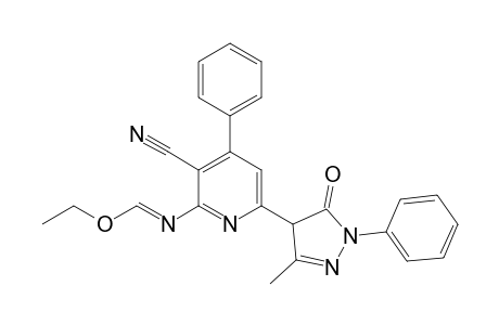 (1E)-N-[3-cyano-6-(3-methyl-5-oxo-1-phenyl-4H-pyrazol-4-yl)-4-phenyl-2-pyridinyl]methanimidic acid ethyl ester