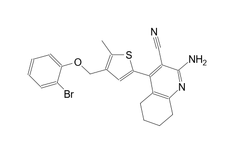 2-amino-4-{4-[(2-bromophenoxy)methyl]-5-methyl-2-thienyl}-5,6,7,8-tetrahydro-3-quinolinecarbonitrile