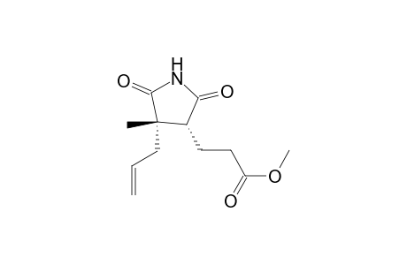 3-Pyrrolidinepropanoic acid, 4-methyl-2,5-dioxo-4-(2-propenyl)-, methyl ester, cis-(.+-.)-