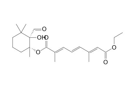 (E,E,E)-2,6-Dimethyl-2,4,6-octatrienicdiacid-8-ethyl-1-(2-formyl-2-hydroxy-1,3,3-trimethyl-cyclohexyl)-ester