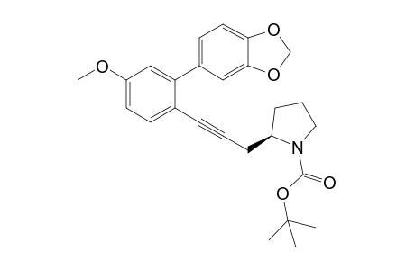 (R)-N-(tert-Butoxycarbonyl)-2-[3-(3',4'-methylenedioxy-5-methoxybiphenyl-2-yl)prop-2-ynyl]pyrrolidine