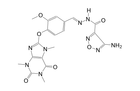 1,2,5-oxadiazole-3-carboxylic acid, 4-amino-, 2-[(E)-[3-methoxy-4-[(2,3,6,7-tetrahydro-1,3,7-trimethyl-2,6-dioxo-1H-purin-8-yl)oxy]phenyl]methylidene]hydrazide