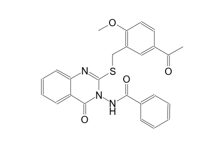 benzamide, N-(2-[[(5-acetyl-2-methoxyphenyl)methyl]thio]-4-oxo-3(4H)-quinazolinyl)-