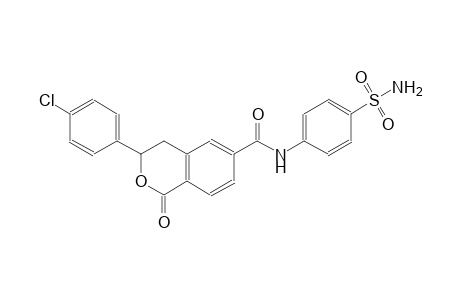 1H-2-benzopyran-6-carboxamide, N-[4-(aminosulfonyl)phenyl]-3-(4-chlorophenyl)-3,4-dihydro-1-oxo-